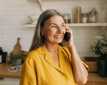 Woman talking on the phone