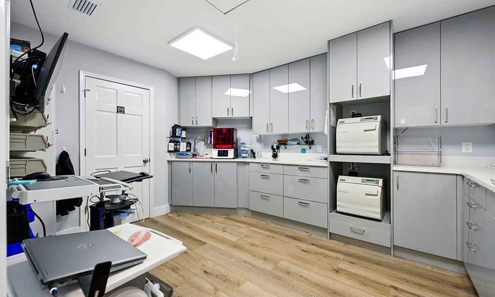 work area of dental office